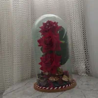 گل رزمصنوعی با شیشه سالم ونو