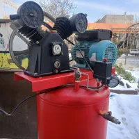 پمپ باد ۲۵۰ لیتری دو سیلند|ماشینآلات صنعتی|مشهد, سرافرازان|دیوار