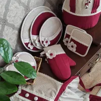 سرویس آشپزخانه عروس|سفره، حوله، دستمال آشپزخانه|نیشابور, پاستور|دیوار