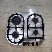 گاز رومیزی صفحه ای تو کار ۴شعله استیل تابان