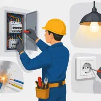 برق کاری ساختمان/عیب یابی/رفع اتصالی/نصب آیفون