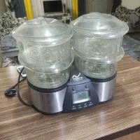 بخار پز دو قلو دو طبقه