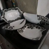 ظرف پذیرایی سرامیکی لعابی