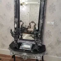اینه کنسول رنگ نقره ای طوسی خوش رنگ