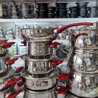 سرویس قابلمه استیل دسته باکالیت او ام اس ترک