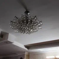 لوستر خورشیدی۱۰شاخه ای|لوستر و چراغ آویز|قائم‌شهر, |دیوار