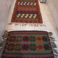 ۲ تا گلیم دست بافت پشمی تمیز ونو
