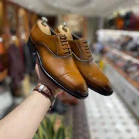 کفش مردانه تمام چرم دستدوز تبریز مدل سرپنجه دار