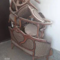 سلام یک دست مبل ازچوب قدیمی