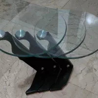 عسلی سه تایی شیشه و چوب کاملا سالم