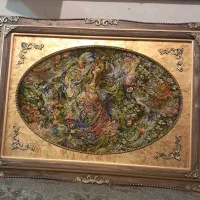 تابلو فرش  مینیاتوردستباف(مرینوس ابریشم)