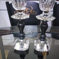 شمعدان لاله ی کریستال|لوستر و چراغ آویز|ساری, |دیوار