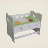 فروش تخت گهواره نوزاد کنار مادر در حد نو