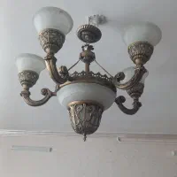لوستر پنج شاخه برنزی