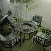 صندلی باغی ۶ نفره دور همی/طرح یلدایی/شب‌یلدا|مبلمان خانگی و میز عسلی|شهریار, کردزار|دیوار