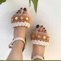 بافت انواع صندل های مکرومه|کیف، کفش، کمربند|رشت, استقامت ۲|دیوار