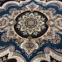 فرش ۱۲ متری ماشینی نو و یک جفت ۹ متری کرم رنگ