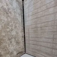 فرش موکایی نقره ای ترکیبی ازسبز و نسکافه ای و قرمز