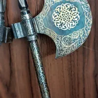 تبرزین فولادی نقره کوب