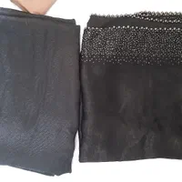 دوعدد شال مجلسی کاملا مشکی شاین دار و لبه نگینی|لباس|قرچک, محمد آباد|دیوار