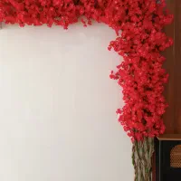 درختچه دیواری شکوفه ال L سرخابی|گل مصنوعی|احمدآبادمستوفی, |دیوار