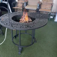 میز اتشدان دار هیزمی و گازی