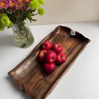 میوه‌خوری چوبی ترکیب چوب و‌چرم