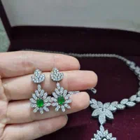 نقره/نیم ست نقره/گردنبند و گوشواره نقره|جواهرات|مشهد, هفده شهریور|دیوار