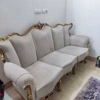 مبل هفت نفره بهمراه جلو مبلی و میز ناهار خوری6نفره