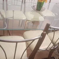 میز نهارخوری هشت نفره سالم|میز و صندلی غذاخوری|رشت, خمیران زاهدان|دیوار