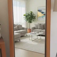 آیینه قدی چوبی40×140