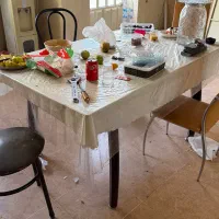 میز ناهار خوری شیشه ای ۶ نفره