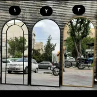 آینه قدی *ایستاده قاب فلزی پایه دار|آینه|بم, |دیوار