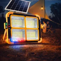 پروژکتور شارژی کمپینگ/پاور بانک/نور خورشیدی/۶کانال