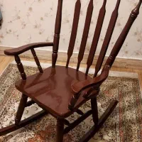 صندلی راک چوبی چوب راش نو نو