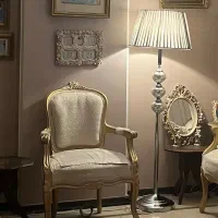 آباژور پایه بلند نقرهای