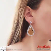 گوشواره جواهری استیل ۳۱۶ زنگ ثابت|بدلیجات|مشهد, جلالیه|دیوار