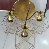 لوستر سه شاخه طلایی در حدنو