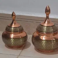 ۲ عدد شکلات خوری مس خاتم نو