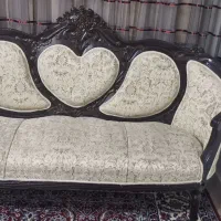 مبلمان استیل ۹ نفره.پارچه ترک.در حد نو