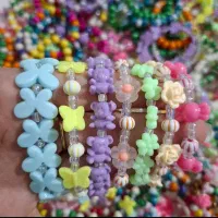 دستبند رنگی پاستیلی دخترانه مناسب هدیه دانش آموز