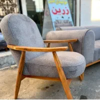 فروش مبل دسته چوبی(نقدی.تحویل فوری)چوب نراد