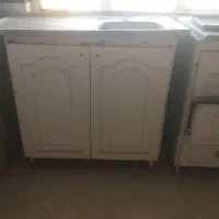 کابینت فلزی با 3 عدد سینگ و سنگ رو کابینت|مصالح و تجهیزات ساختمان|اسفراین, |دیوار