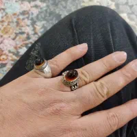 انگشتراعقیق کلاهدار کلکسیونی کهنه تمام طوق