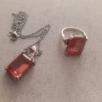 ست انگشتر و گردنبندنقره الکساندرید