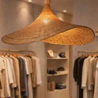 لوستر  حصیری مدل دامنی