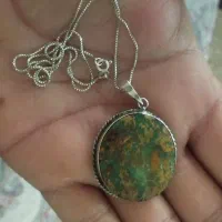 گردنبند فیروزه همراه زنجیره نقره