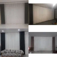 پرده آماده و فوری پانچی مینیمال زبرا ورتیکال|پرده، رانر، رومیزی|قزوین, |دیوار