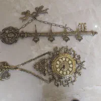 ساعت و جالباسی دیواری برنزی