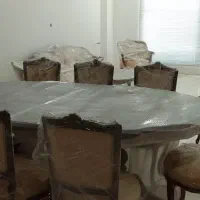 مبل استیل تمام چوب کلاسیک9نفره.میز ناهارخوری8نفره|مبلمان خانگی و میز عسلی|تهران, سازمان برنامه شمالی|دیوار